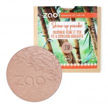 Zao Makeup - Shine-up Powder Recharge Enlumineur De Teint 310 Champagne Rosé - Bio - 9 g