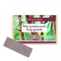 Zao Makeup - Recharge Ombre À Paupières Rectangle Nacrée Bio, Vegan & Rechargeable Brun Gris - Bio - 1 g