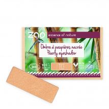 Zao Makeup - Recharge Ombre À Paupières Rectangle Nacrée Bio, Vegan & Rechargeable Or Cuivré - Bio - 1 g