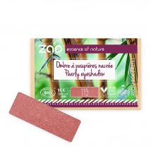 Zao Makeup - Recharge Ombre À Paupières Rectangle Nacrée Bio, Vegan & Rechargeable Rose Corail - Bio - 1 g