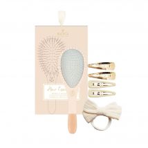 Bachca - Coffret Mon Kit Coiffure Brosse Nylon Petit Format + 4 Clic Clacs + Elastique Nœud
