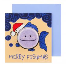 Bubble T - Coffret 'merry Fishmas' Carte Bombe De Bain - Violet - 50 g