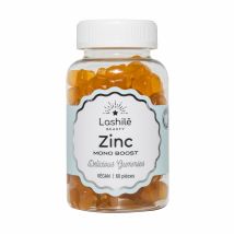 Lashilé Beauty - Zinc Mono Boost Soin De La Peau 60 Gummies - Sans Colorants Artificiels, Sans Gluten, Vegan