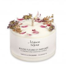 Maison Séjour - Tarte À La Rhubarbe Bougie Fleurie & Parfumée 80g