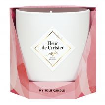 My Jolie Candle - Les Essentielles - Bougie Bijoux Parfumée Fleur De Cerisier Bracelet Billes Beiges