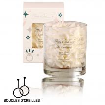 Peau D'ane - Bougie Bijou Musc Blanc Bougie Parfumée Avec Bijou Boucles D'oreilles