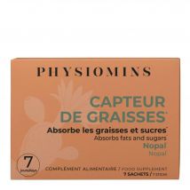 Physiomins - Capteur De Graisses Absorbe Les Graisses & Sucres 7 Sticks - Naturel