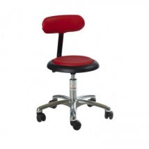 Tabouret Micro Alu50 avec dossier Noir 31-38 cm