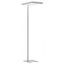 Lampadaire silhouette sur socle - lampes 4X55W - coloris blanc - interupteur on/off - température 3000° K