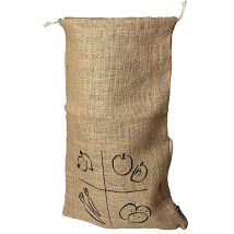 AH! Table! Burlap bag with organic cotton drawstring - Extra Large