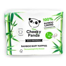 Cheeky Panda Eco-Friendly Bamboo Baby Nappies Size 1 (up to 11 lbs ...