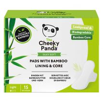 The Cheeky Panda Light Period Pads with Bamboo Lining & Core (15 pack)