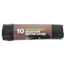 D2W 70 litre Degradable Refuse Sacks with Draw String