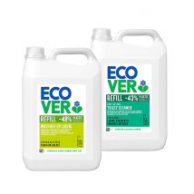 Ecover Lemon & Aloe Vera Washing Up Liquid & Pine Toilet Cleaner 5L...