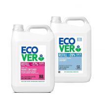 Ecover Fabric Softener & Non-Bio Laundry Liquid 5L Mixed Bundle