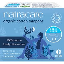 Natracare Organic Cotton Non-Applicator Tampons - Super (pack of 10...