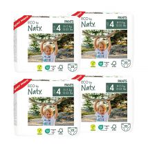 ECO by Naty Pull Up Pants: Size 4 Maxi/Maxi Plus Bundle (4 packs of...