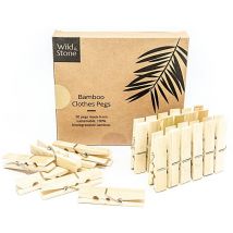 Wild & Stone Bamboo Laundry Pegs - 20 Pack
