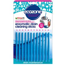 Ecozone Enzymatic Drain Cleaning Sticks - 12 pack