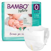 Bambo Nature Windeln - Frühgeborene - Größe 0 - Packung mit 24 Windeln