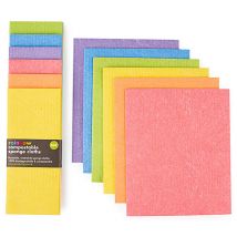 Eco Living Chiffons de Nettoyage en Éponge Compostables - Rainbow (...