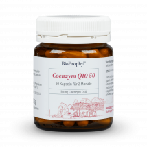 BioProphyl Coenzym Q10 50 60 plantaardige capsules met 50 mg co-enzym Q10, magnesium en vitamine B1