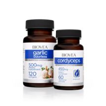 KNOBLAUCH (Geruchloser) 500mg + CORDYCEPS 450mg (Immunsystem) SPARPAKET