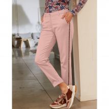 Pantalon chino bande strassée - 48 - Rose - Blancheporte