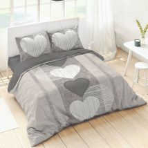 Linge de lit coeurs coton - Blancheporte