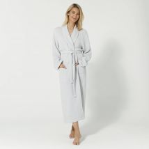 Peignoir uni en triple gaze de coton - Gris - Taille 34/36 - Coton/gaze De Coton - Colombine - Blancheporte