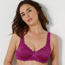 Soutien-gorge dentelle avec armatures Avila - lot de 2 - T90 - Orange/violet - Confidence Lingerie - Blancheporte