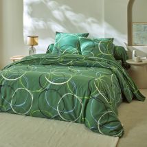 Linge de lit Noémie polycoton imprimé cercles - Blancheporte