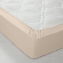 Drap-housse uni jersey bonnets 26 cm - Beige - Coton/jersey - Colombine - Blancheporte