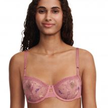 Soutien-gorge corbeille tulle brodé Suzy, avec armatures - Rose - 85C - Chantelle - Blancheporte