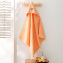Cape de bain bébé personnalisable - Orange - Coton - Colombine Des Petits - Blancheporte