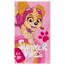 Drap de bain Pat’Patrouille Stella - Rose - Coton/velours - Patpatrouille - Blancheporte