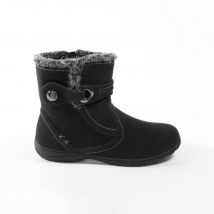 Bottines effet suédine fourrées - Noir - Taille 36 - Blancheporte