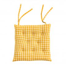 Galette de chaise carrée petits carreaux - Blancheporte
