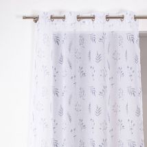 Panneau voile imprimé Herbacé finition oeillets - Blancheporte