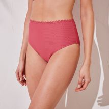 Bas de maillot de bain maxi taille haute maille nid d'abeille Vilorio - Taille 52 - Rose - Blancheporte
