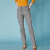 Jean bootcut taille haute - grande stature - Taille 42 - Gris - Blancheporte