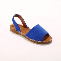 Sandales plates à bout ouvert - Bleu - Taille 40 - Blancheporte
