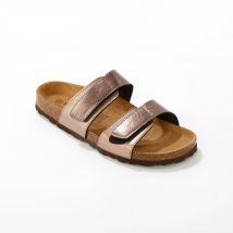 Mules bronze talon plat double bride - Kaki - Taille 36 - Blancheporte