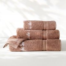 Serviette éponge personnalisable confort moelleux - Marron - Coton - Colombine - Blancheporte