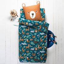 Linge de lit enfant à motifs Ourson en coton biologique(**) - Vert - Coton - Colombine Des Petits - Blancheporte