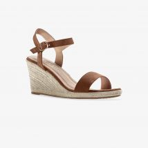 Sandales compensées talon corde - Beige - Taille 38 - Blancheporte
