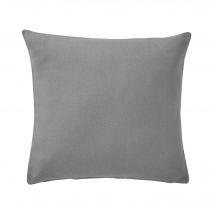 Housse de coussin unie bachette - Gris - Coton - Colombine - Blancheporte