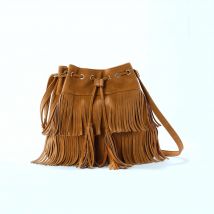 Sac forme seau à franges - Blancheporte