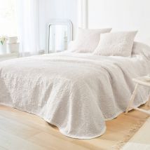 Jeté de lit uni style boutis Mélissa - Blancheporte
