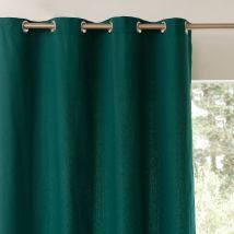 Rideau bachette uni tamisant oeillets - Vert - Coton - Colombine - Blancheporte